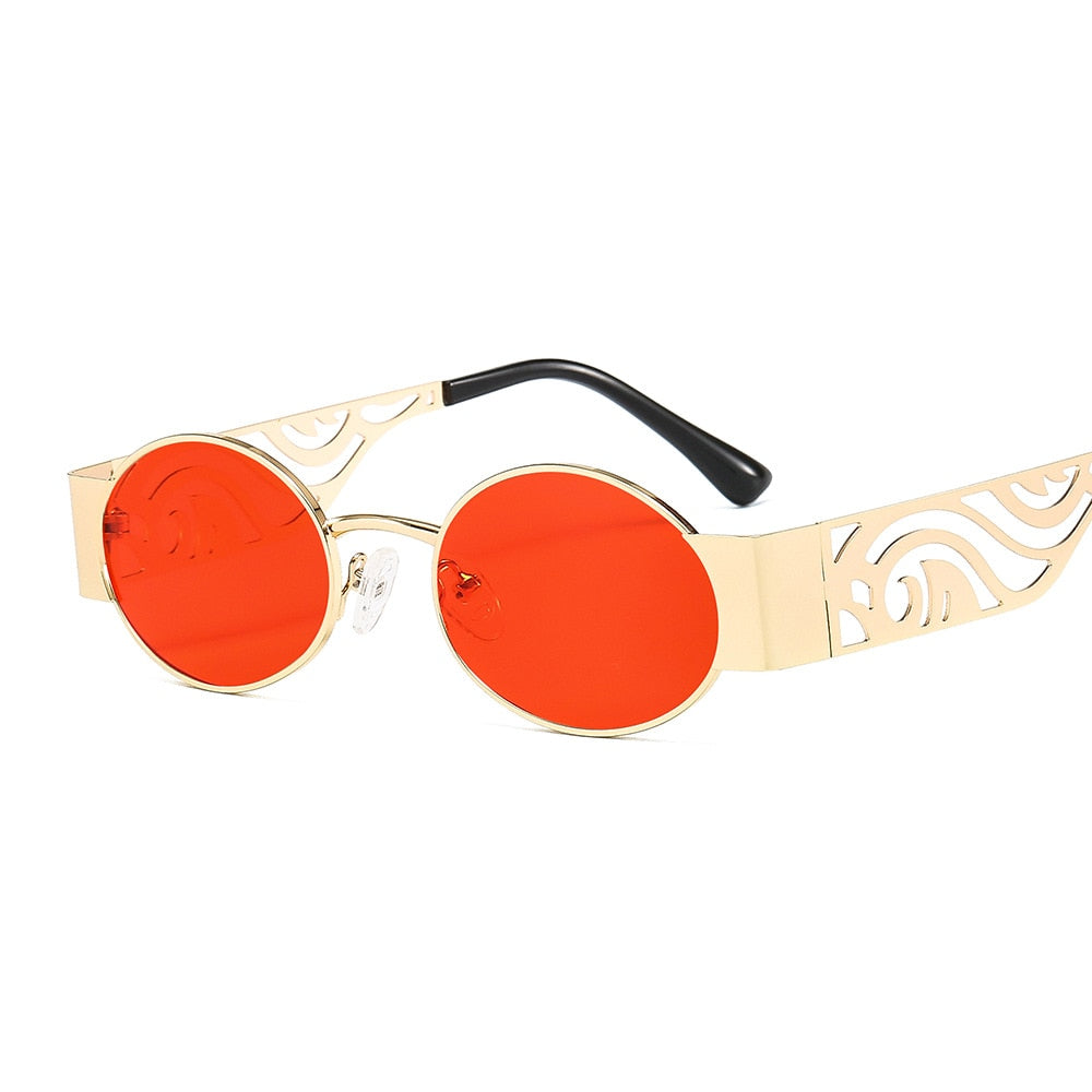 Oval Men Driving Punk Eyeglasses