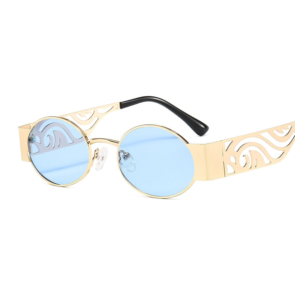 Oval Men Driving Punk Eyeglasses