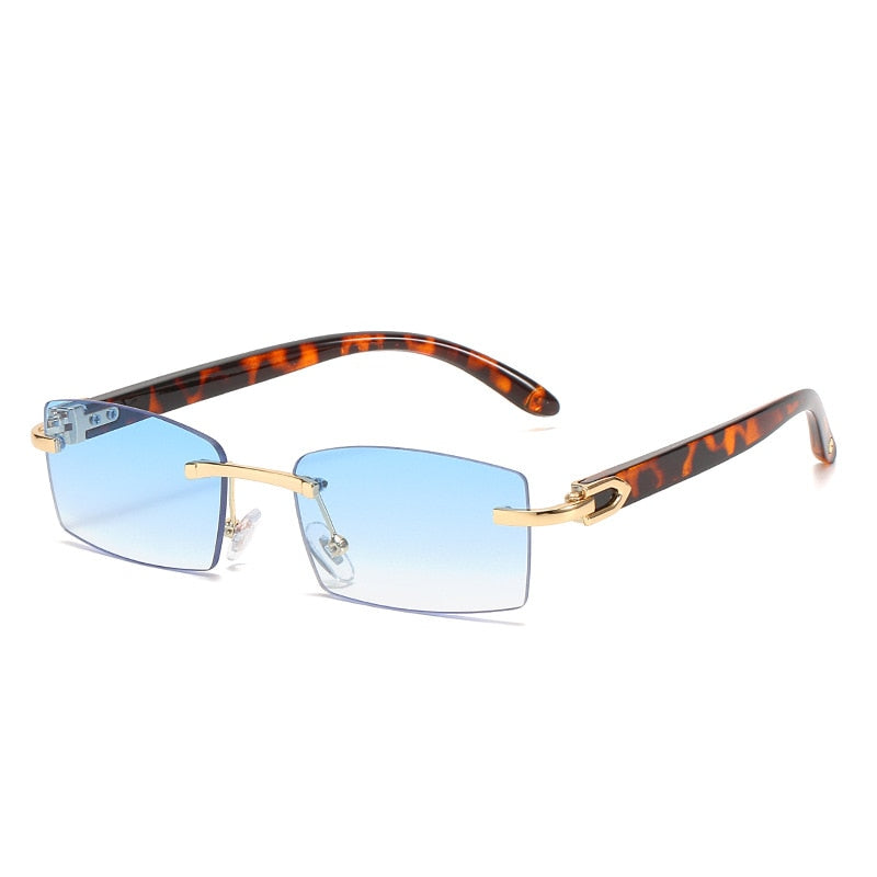 Vintage Shades Driving Rimless Sun Glass