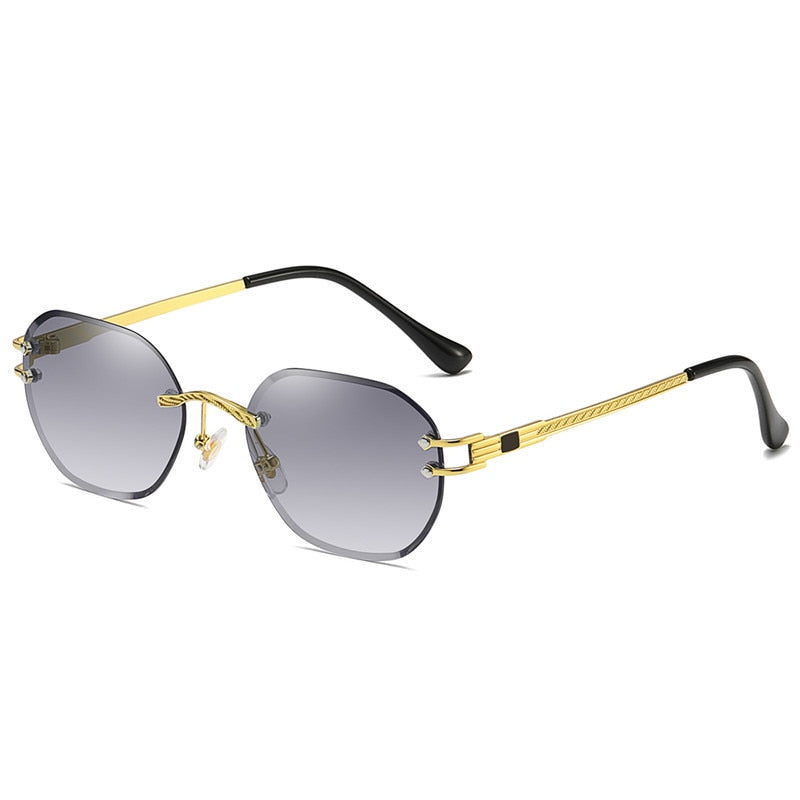 Round Blue UV400 Men Sun Glasses
