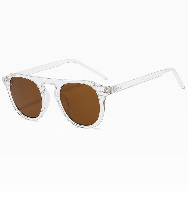 Rivet Acrylic Frame Oval Women Sunglasses