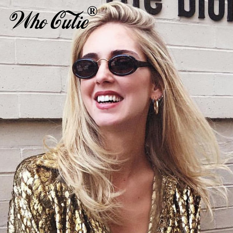 Black Oval Sunglasses for Women