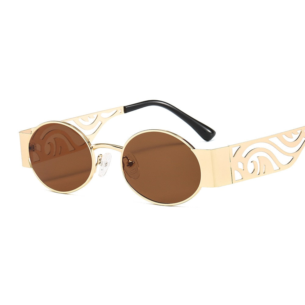 Oval Men Driving Punk Eyeglasses