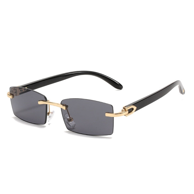 Vintage Shades Driving Rimless Sun Glass