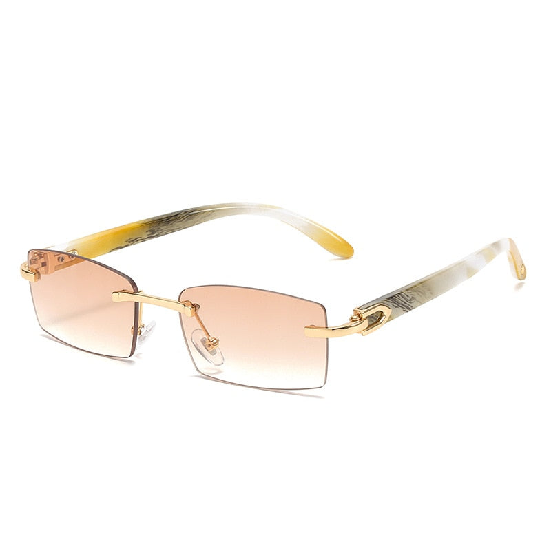 Vintage Shades Driving Rimless Sun Glass