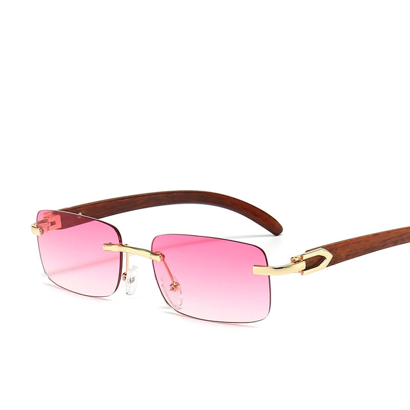 Vintage Shades Driving Rimless Sun Glass