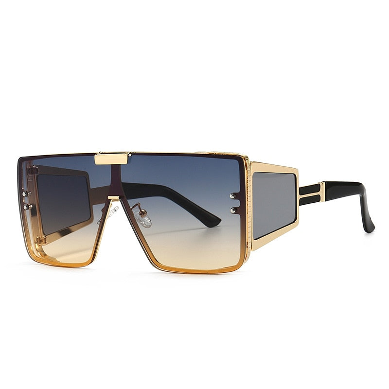 Luxury Brand One Piece Steampunk Sunglasses