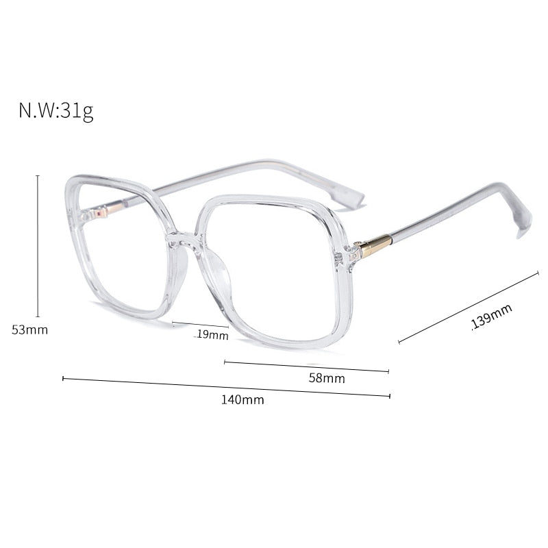 Oversize Square Anti-blue Glasses