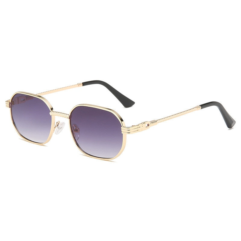 Men Punk Oval Sunglasses