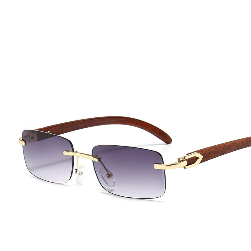 Vintage Shades Driving Rimless Sun Glass