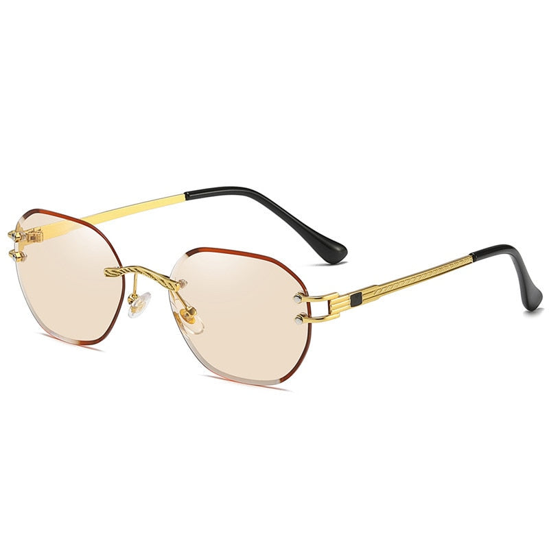 Round Blue UV400 Men Sun Glasses