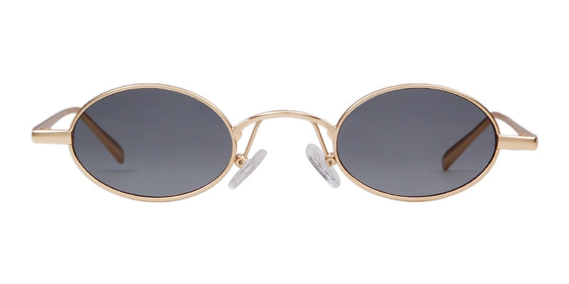 Vintage Small Pink Oval Women Sunglasses