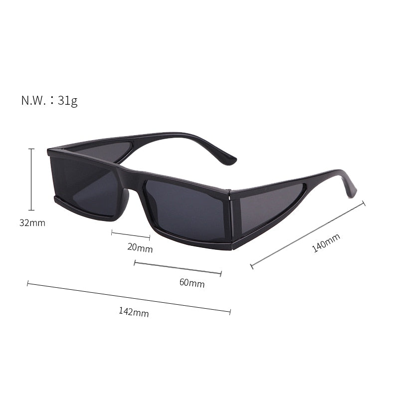Narrow Rectangle Sunglasses Shades for Women