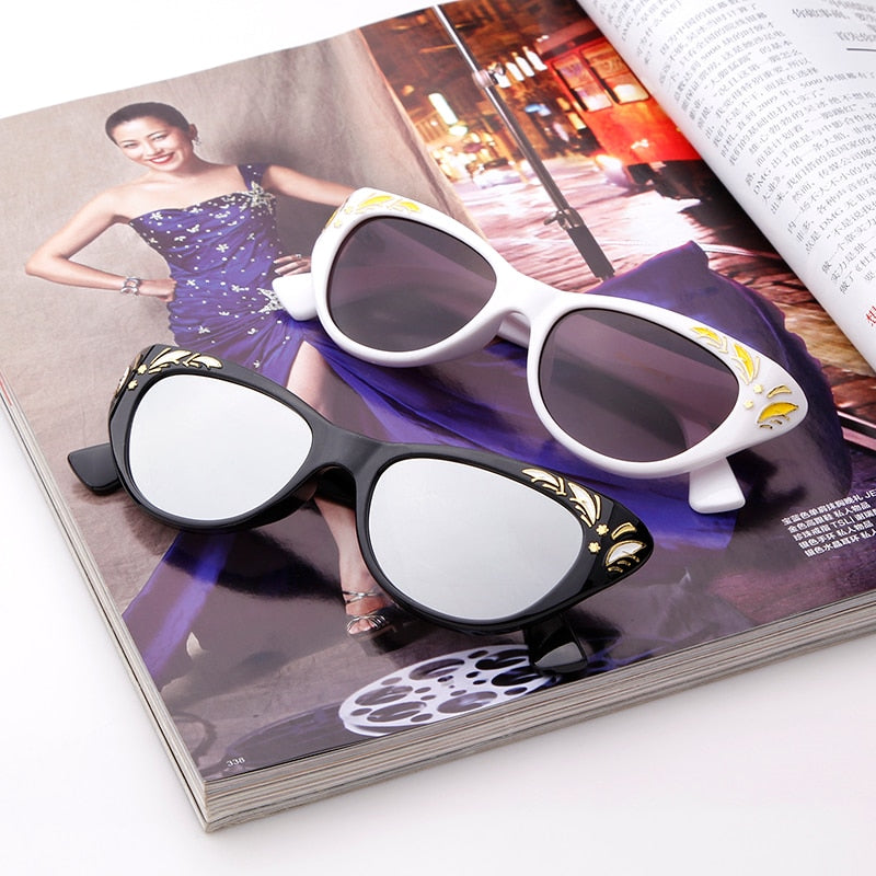 Vintage Cat eye Frame Sun Glasses