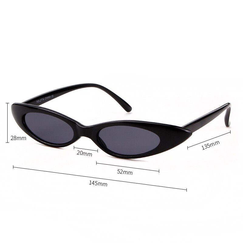 Skinny Narrow Cat Eye Sunglasses