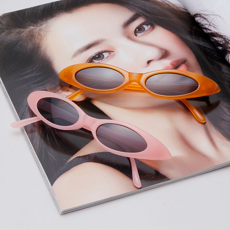 Skinny Narrow Cat Eye Sunglasses