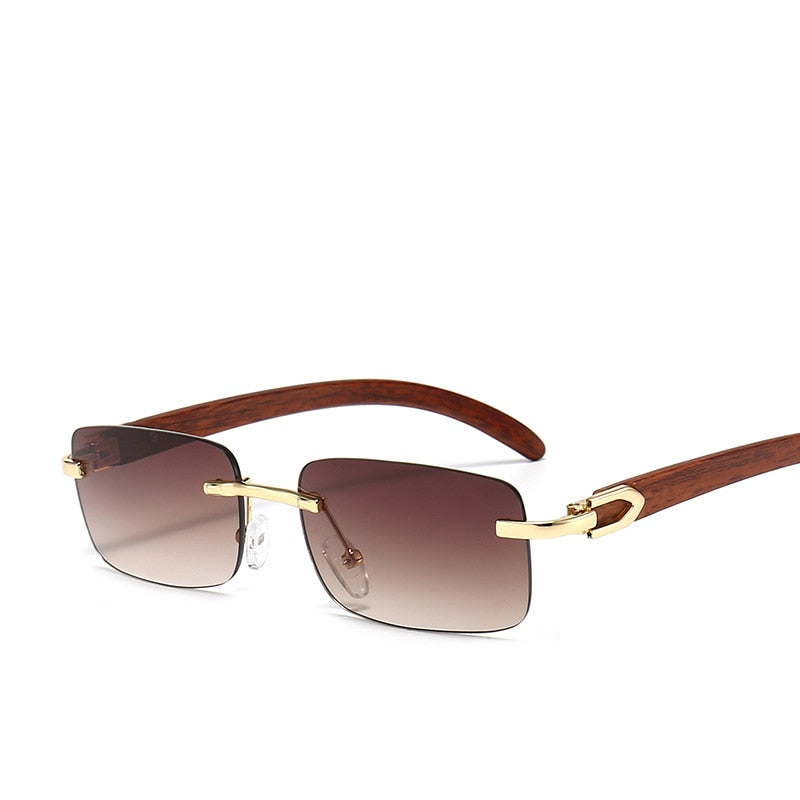 Vintage Shades Driving Rimless Sun Glass