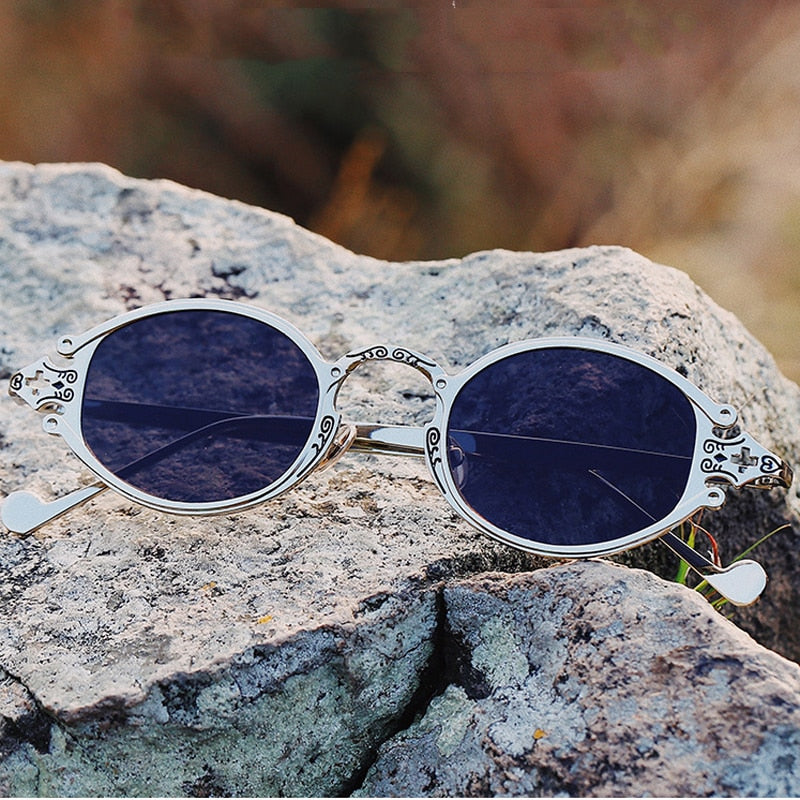 Round Vintage Men Sun Glasses