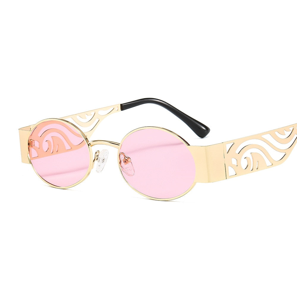 Oval Men Driving Punk Eyeglasses