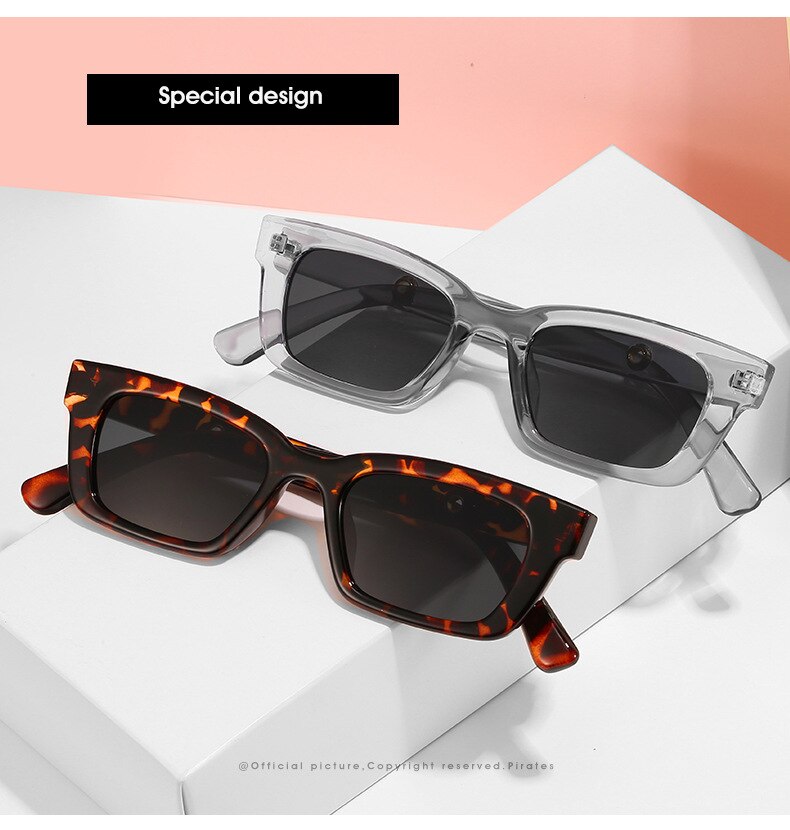 Rectangle Celebrity Jennie Sunglasses for Women