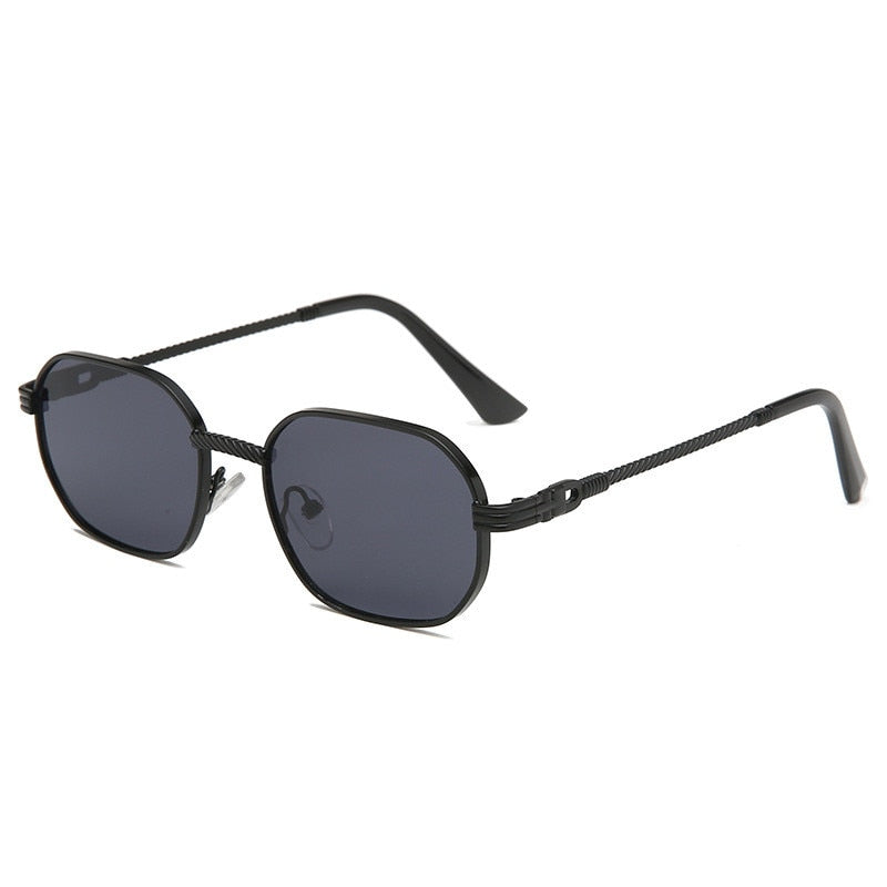 Men Punk Oval Sunglasses
