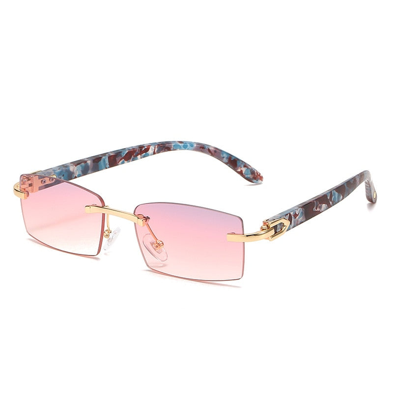 Vintage Shades Driving Rimless Sun Glass
