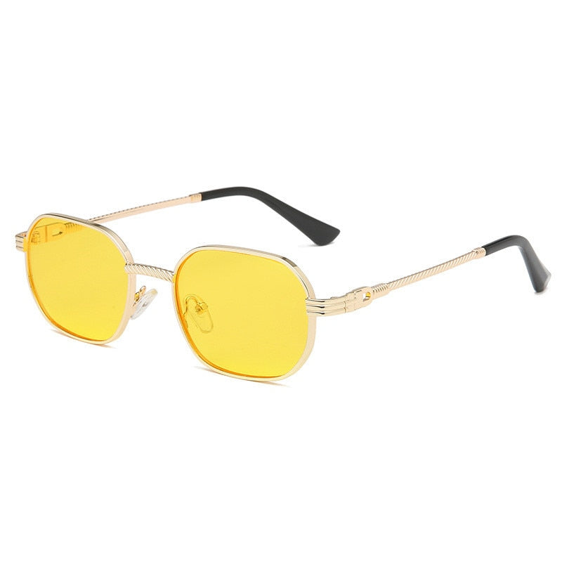 Men Punk Oval Sunglasses