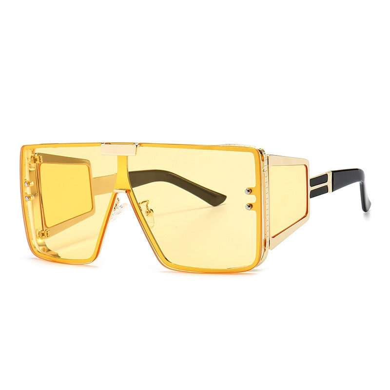 Luxury Brand One Piece Steampunk Sunglasses