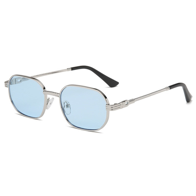 Men Punk Oval Sunglasses