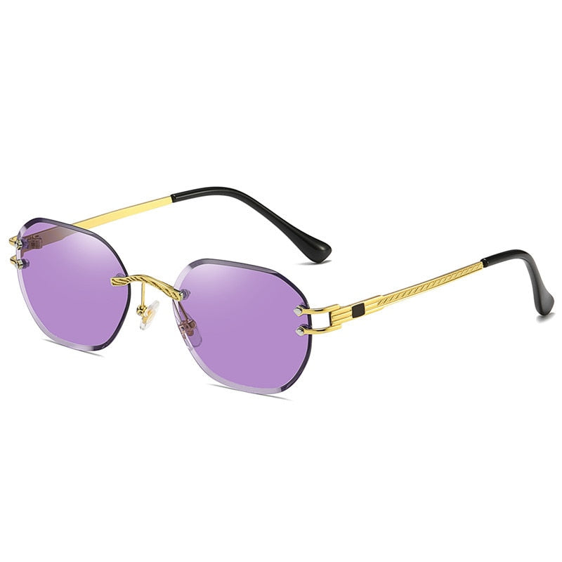 Round Blue UV400 Men Sun Glasses