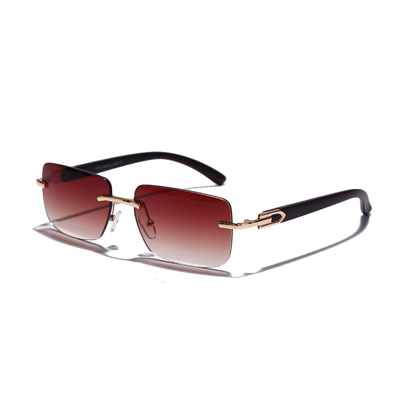 Vintage Shades Driving Rimless Sun Glass