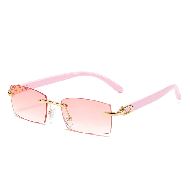 Vintage Shades Driving Rimless Sun Glass