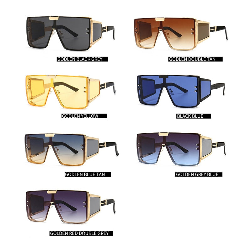 Luxury Brand One Piece Steampunk Sunglasses