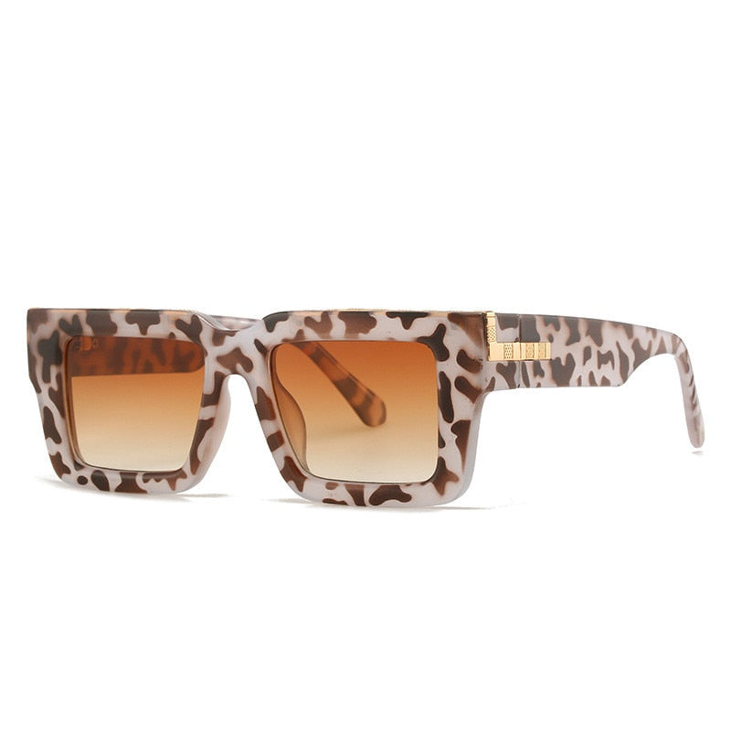 Men Colorful Rectangle Sunglasses
