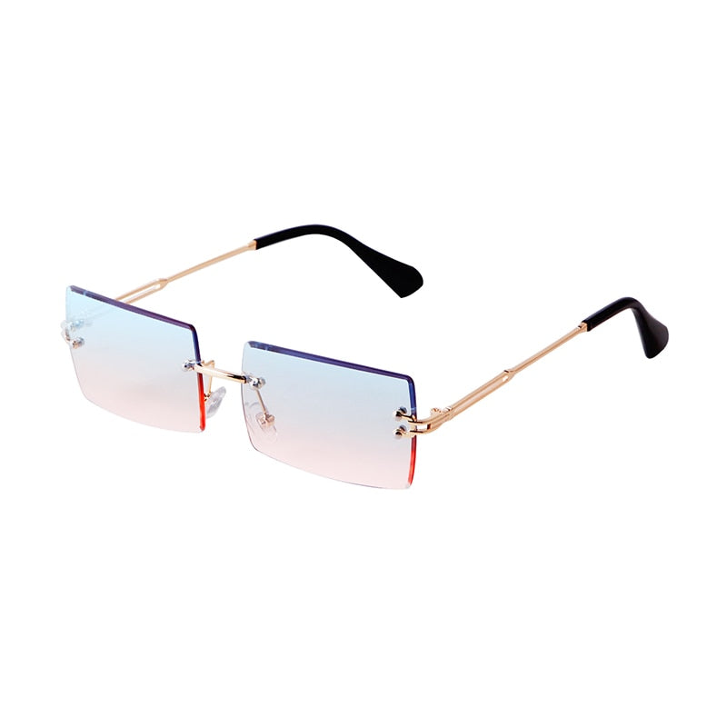 Trendy Rectangle Pink Women Sunglasses