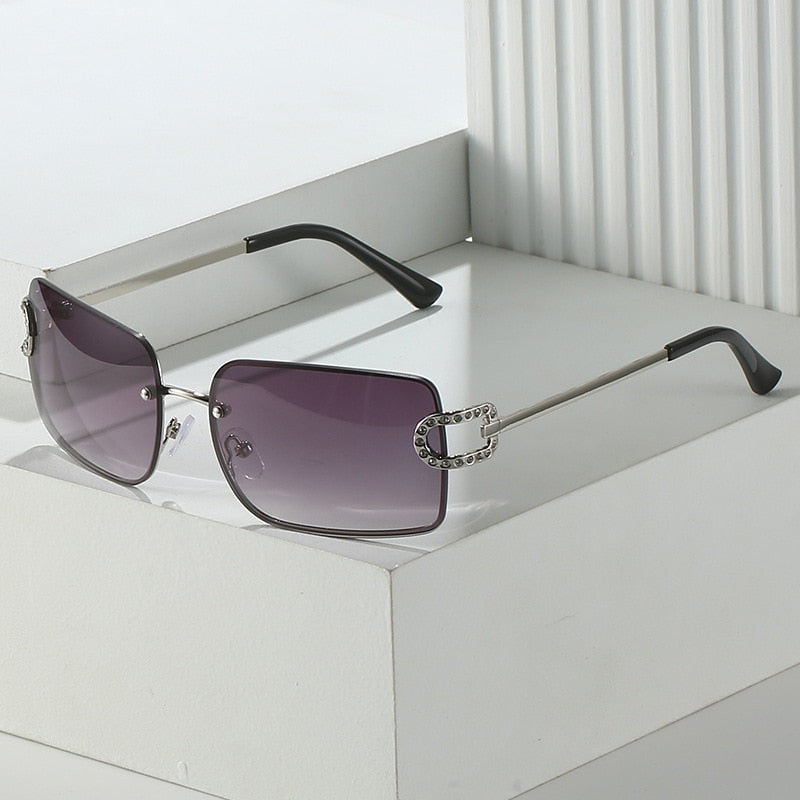 Diamond Exquisite Luxury Rimless Sunglasses