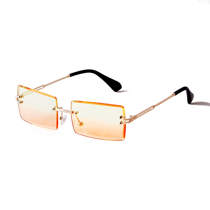 Trendy Rectangle Pink Women Sunglasses