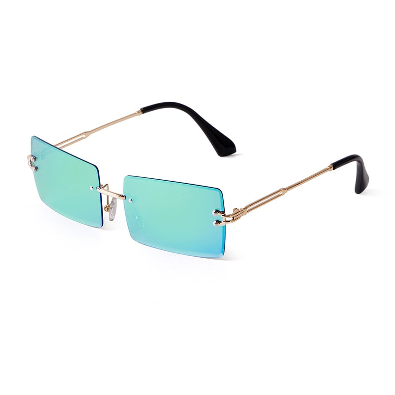 Trendy Rectangle Pink Women Sunglasses
