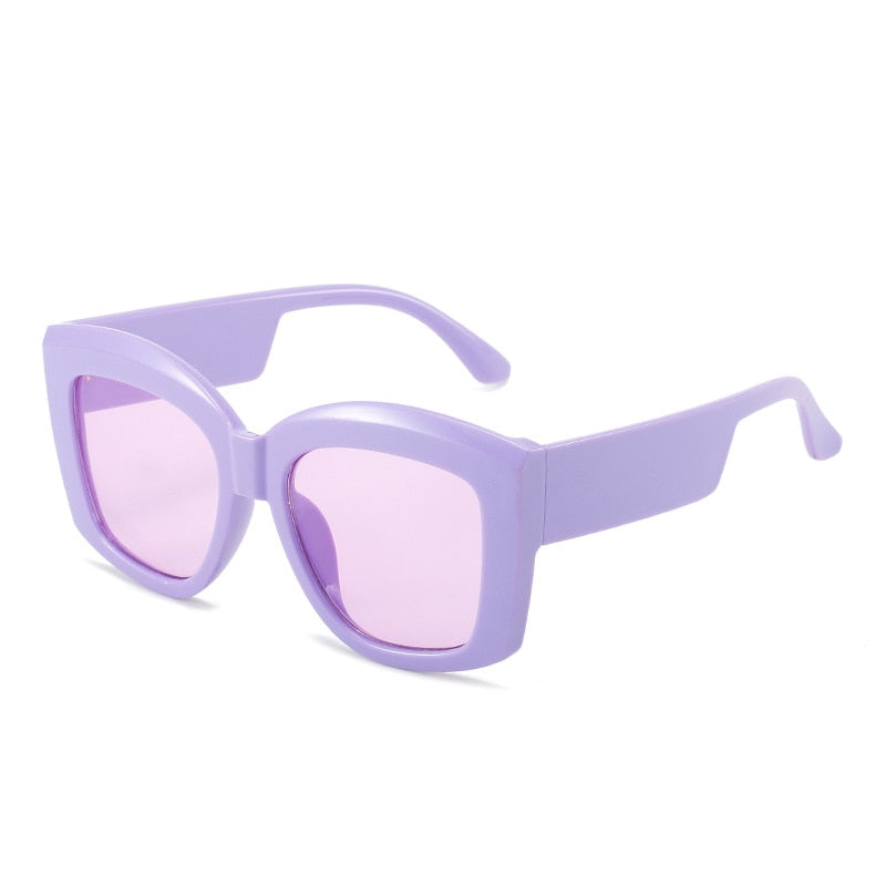 Big Purple Women Square Glasses