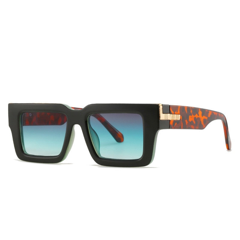 Men Colorful Rectangle Sunglasses