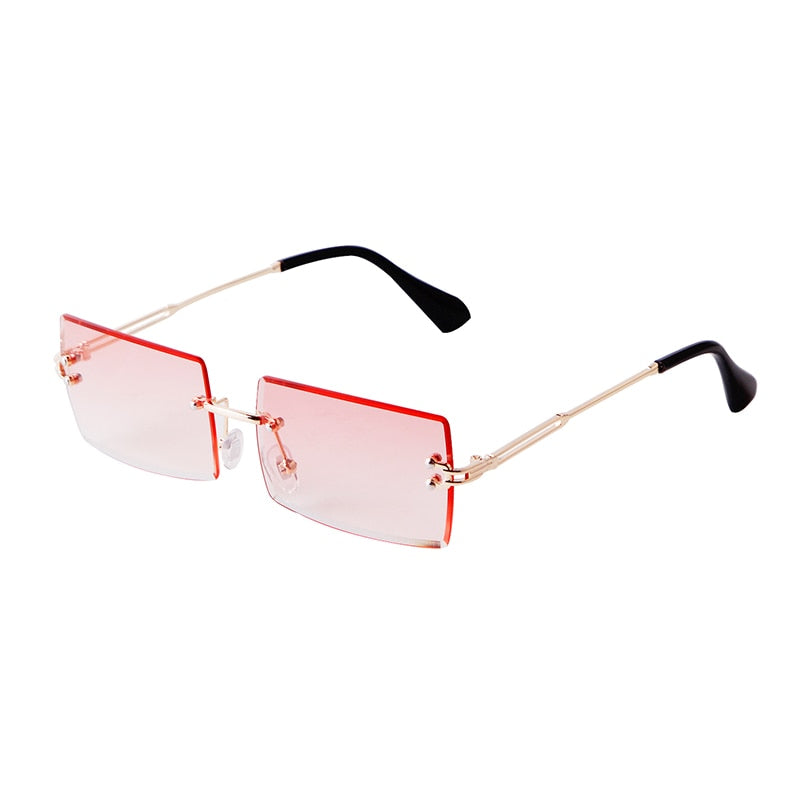 Trendy Rectangle Pink Women Sunglasses