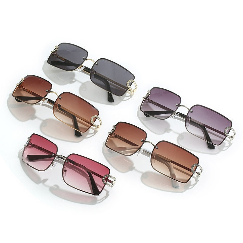 Diamond Exquisite Luxury Rimless Sunglasses