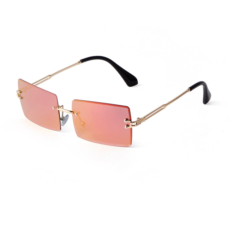 Trendy Rectangle Pink Women Sunglasses