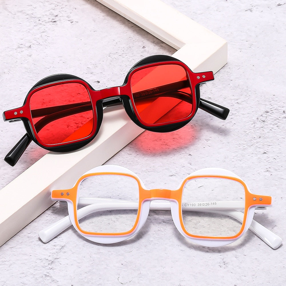 Round Clear Gradient Lens Shades