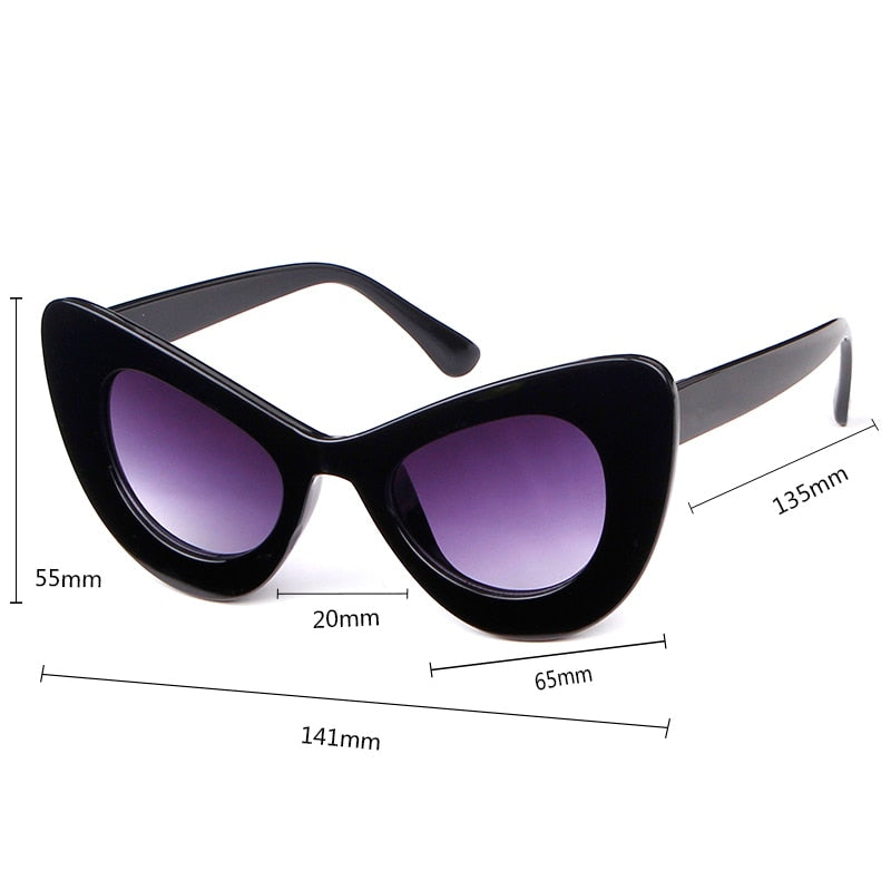 Women Peak Cat Eye Sunglasses