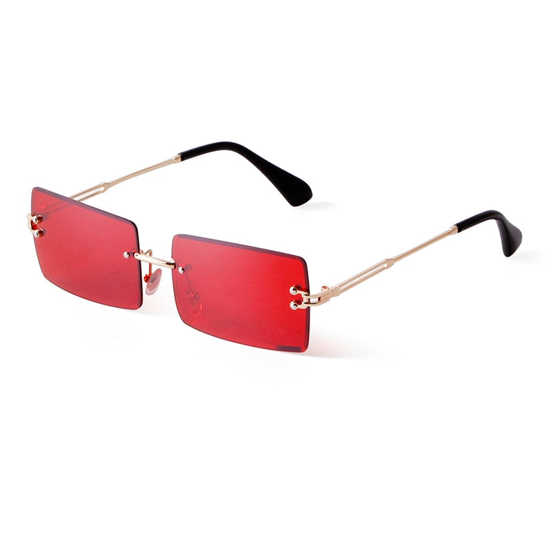Trendy Rectangle Pink Women Sunglasses