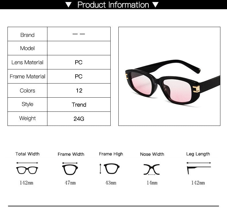 Oval Vintage Brand Designer Sun Glasses