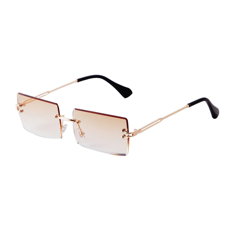 Trendy Rectangle Pink Women Sunglasses