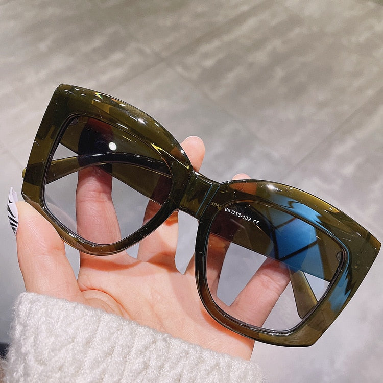 Big Purple Women Square Glasses