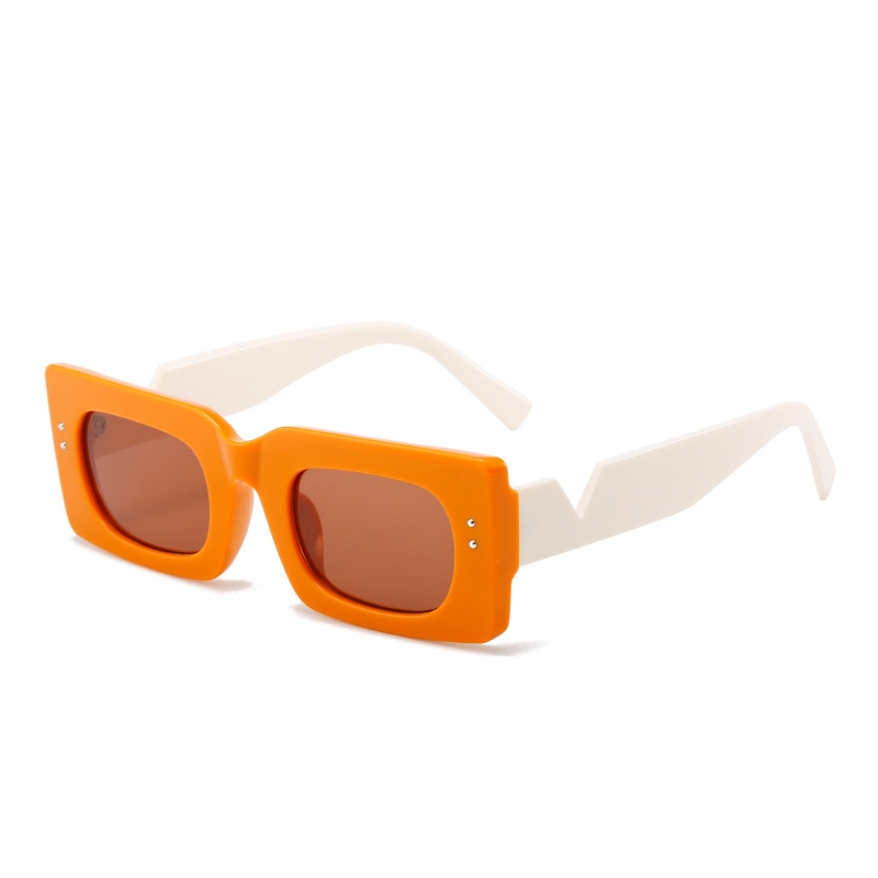 Retro Green Rectangle Sunglasses for Women